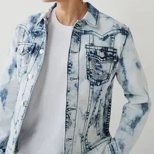 TRUE RELIGION JIMMY BIG T Gジャン 太ステッチ USA True Religion Big T Jimmy Stretch Denim Jacket - Men's Coats